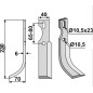 Rotary tiller tiller blade350-659 350-658UNIVERSAL right hand side 230mm