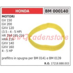 Préfiltre à air éponge HONDA moteurs GV 150 200 GVX 120 HR 194 195 000140 | Newgardenstore.eu