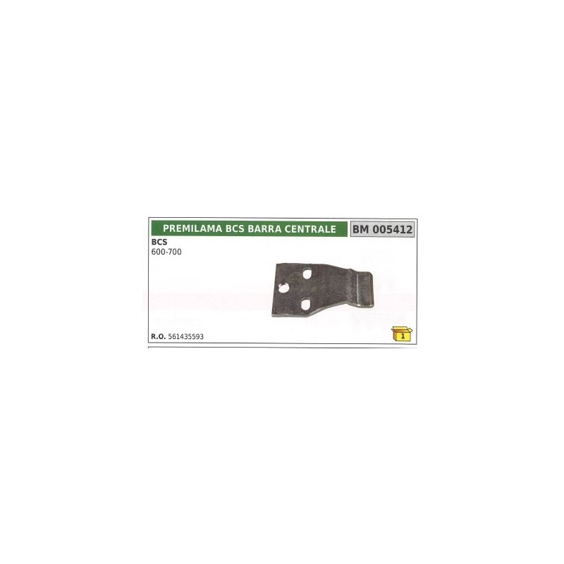 Pre-blade centre bar for BCS 600 700 agricultural tractor