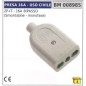 2-pole + earth civil socket - 16A two-pin removable - single-phase