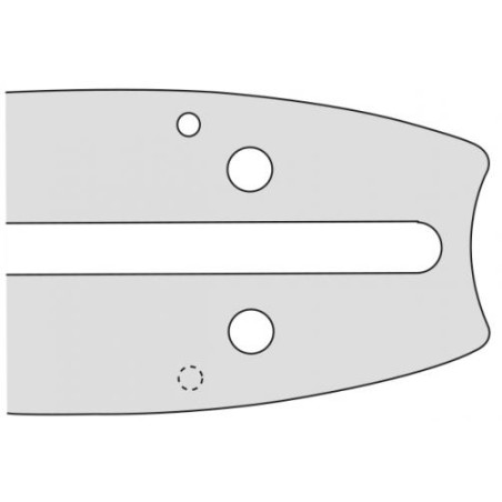 Barre de scie longueur 50 cm pas de chaîne 3/8'' épaisseur de chaîne 1,5 mm OREGON D009