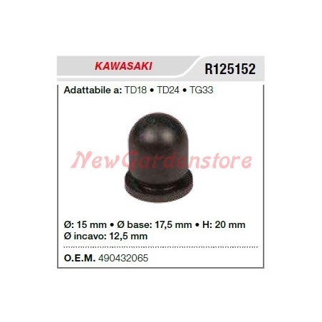 KAWASAKI primer pour carburateur de débroussailleuse TD18 24 TG33 R125152 | Newgardenstore.eu