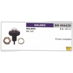 Primer miscela benzina WALBRO WA140 carburatore decespugliatore 188-511 | Newgardenstore.eu