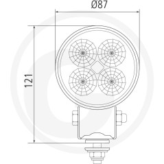 Arbeitsscheinwerfer mit LED-Breitbandbeleuchtung | Newgardenstore.eu