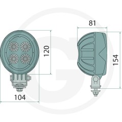 Arbeitsscheinwerfer led fluter nähe beleuchtung spannung 10 - 30 V | Newgardenstore.eu