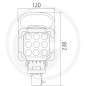 Projecteur de travail à led éclairage large 10-30 V