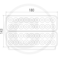 Working floodlight led wide-range lighting 10-30 V | Newgardenstore.eu