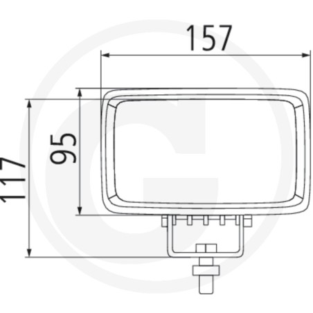 Projecteur de travail à led éclairage large 10-30 V