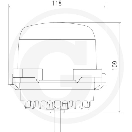 Led work floodlight wide-range illumination 10-30 V