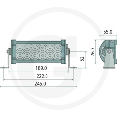 Proyector de trabajo de barra iluminación de proximidad o de haz extensivo | Newgardenstore.eu