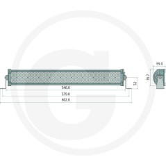 Proiettore di lavoro barra luminosa illuminazione di prossimità o raggio largo | Newgardenstore.eu