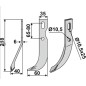 Rotary tiller motor cultivator hoe blade 350-665 350-664UNIVERSAL right sx 218mm