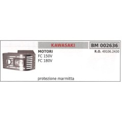 Protection d'échappement KAWASAKI débroussailleuse FC 150V 180V 002636