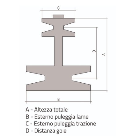 Puleggia albero motore trattorino rasaerba tagliaerba MTD 75604064 130219