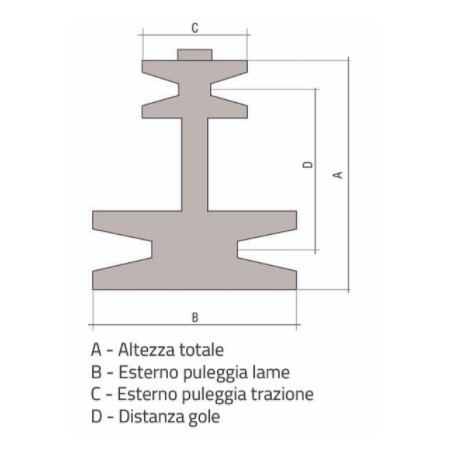 Puleggia albero motore trattorino rasaerba tagliaerba MTD 75604067 130220