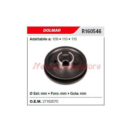 Puleggia avviamento DOLMAR motosega 109 110 115 R160546 | Newgardenstore.eu