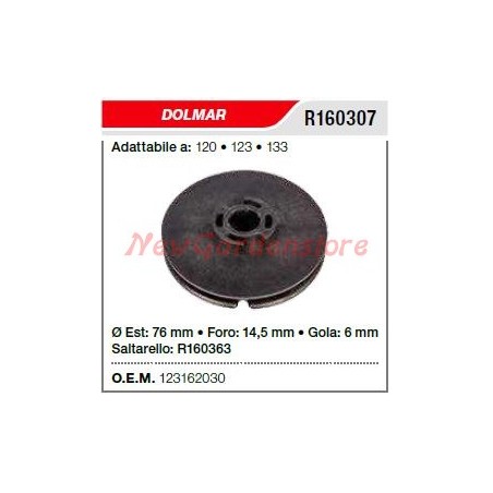 DOLMAR chainsaw starter pulley 120 123 133 R160307 | Newgardenstore.eu