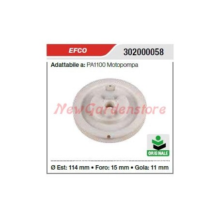 Puleggia avviamento EFCO motopompa PA1100 302000058 | Newgardenstore.eu