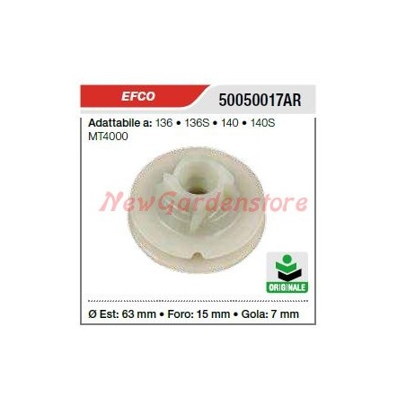 EFCO Starterriemenscheibe, Kettensäge 136 136S 140 140S MT4000 50050017AR ORIGINAL | Newgardenstore.eu