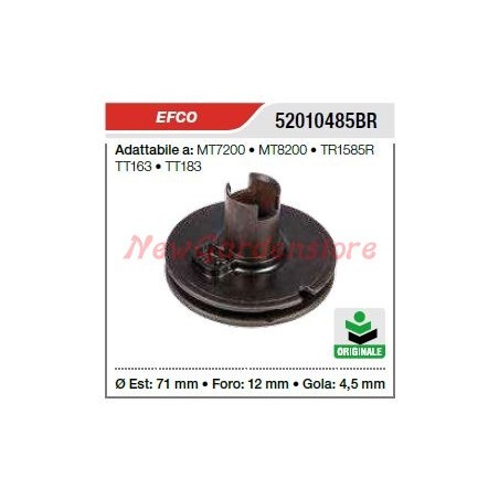 EFCO starter pulley MT7200 8200 mitre saw TR1585R 52010485BR | Newgardenstore.eu