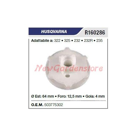 Puleggia avviamento HUSQVARNA decespugliatore 322 325 232 232R R160286 | Newgardenstore.eu