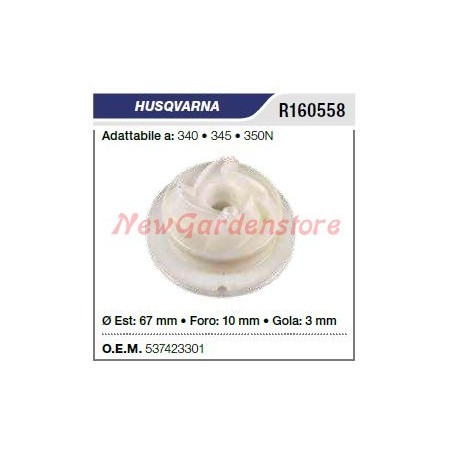 Polea de arranque MOTOSIERRA HUSQVARNA 340 345 350 350N R160558 | Newgardenstore.eu