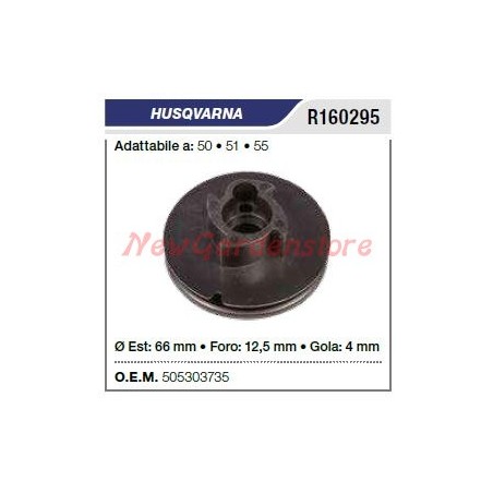 Puleggia avviamento HUSQVARNA MOTOSEGA 50 51 55 R160295 | Newgardenstore.eu