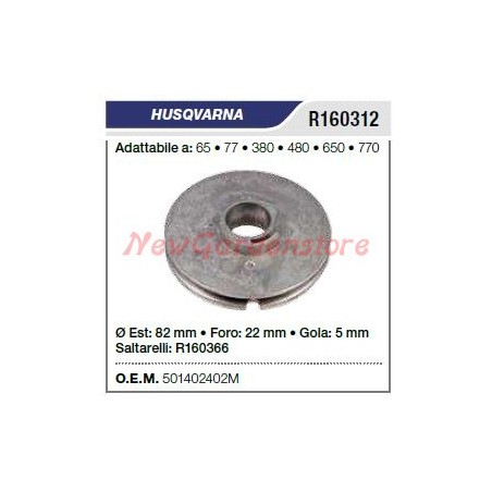 Polea de arranque motosierra HUSQVARNA 65 77 380 480 650 770 R160312 | Newgardenstore.eu