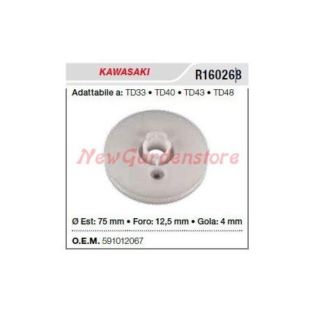 Puleggia avviamento KAWASAKI decespugliatore TD33 40 43 48 R160268 | Newgardenstore.eu