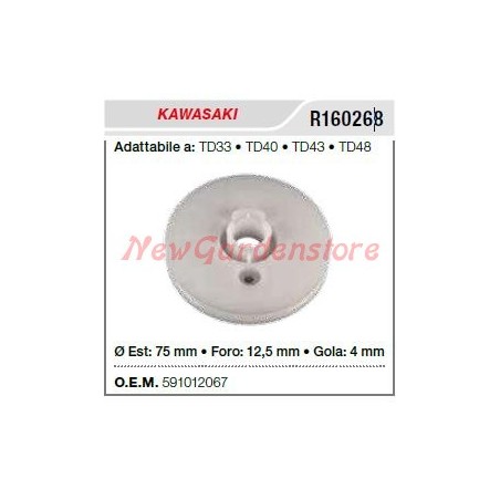 Starting pulley KAWASAKI brushcutter TD33 40 43 48 R160268 | Newgardenstore.eu