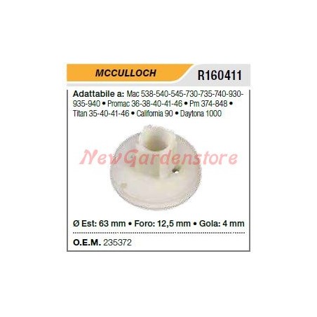 Puleggia avviamento MCCULLOCH motosega Mac 538 540 545 730 735 R160411 235372 | Newgardenstore.eu