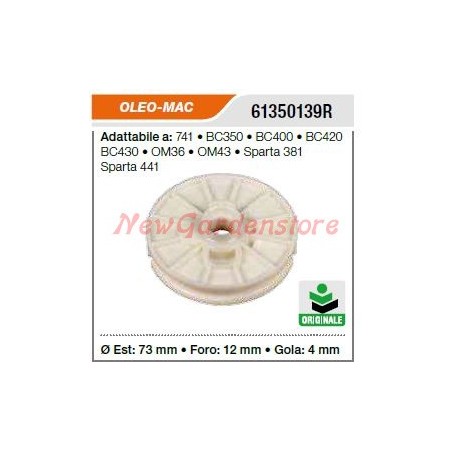 Puleggia avviamento MITSUBISHI decespugliatore 741 BC350 400 420 430 61350139R | Newgardenstore.eu