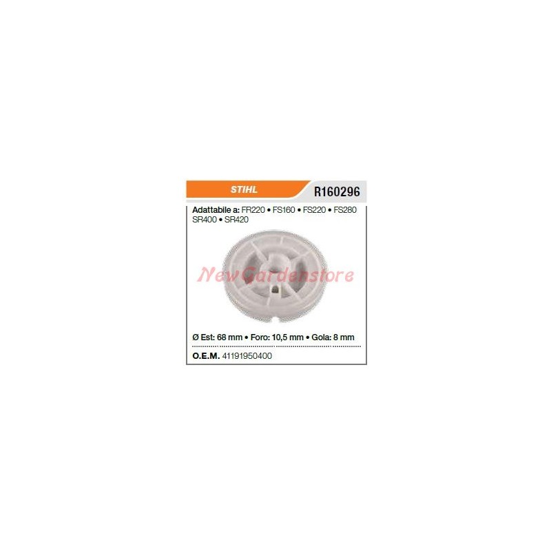 Puleggia avviamento STIHL decespugliatore FR220 160 220 280 SR400 420 R160296