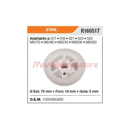 Polea de arranque motosierra STIHL 017 018 021 023 025 MS170 180 210 R160517 | Newgardenstore.eu