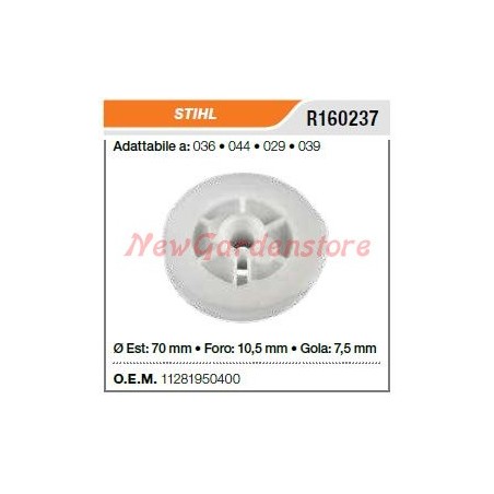 STIHL poulie de démarrage de tronçonneuse 036 044 029 039 R160237 | Newgardenstore.eu