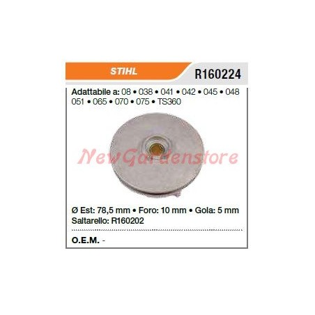 Puleggia avviamento STIHL motosega 08 038 041 042 045 048 051 065 070 R160224 | Newgardenstore.eu