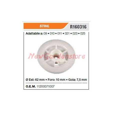 Polea de arranque para motosierra STIHL 09 010 011 021 023 025 R160316 | Newgardenstore.eu