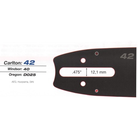 CARLTON MS 361 Speed Tip chainsaw sprocket bar length 56cm thickness 1.6mm