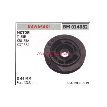 Polea de arranque desbrozadora TJ35E KBL35A KGT35A KAWASAKI 59101-2119