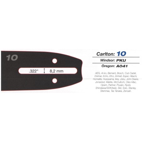 CARLTON MT39 SAFE TIP barra de piñón de motosierra longitud 35 cm espesor 1,3 mm