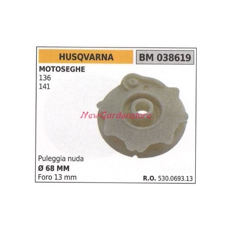 Poulie de démarrage HUSQVARNA tronçonneuse 136 141 038619 | Newgardenstore.eu