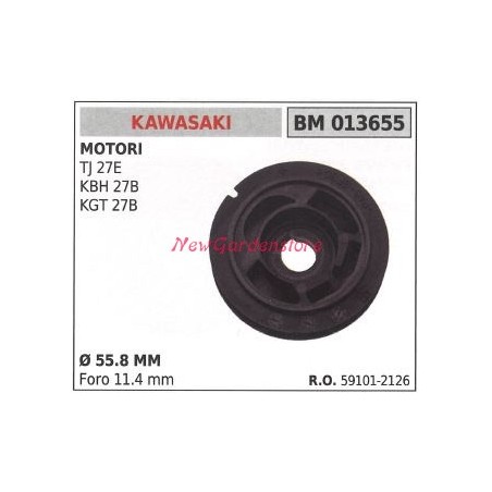 Poulie de démarrage pour débroussailleuse KAWASAKI TJ 27E KBH 27B 013655