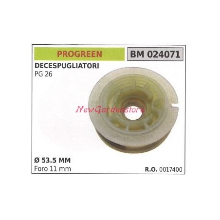 Puleggia messa in moto PROGREEN decespugliatore PG 26 024071 | Newgardenstore.eu