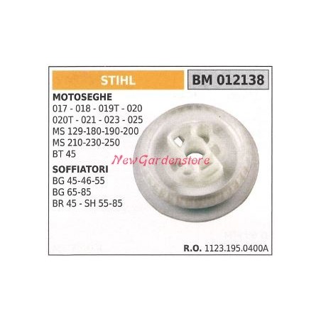 Polea de arranque de motosierra STIHL 017 018 019T 020 020T 021 023 012138 | Newgardenstore.eu