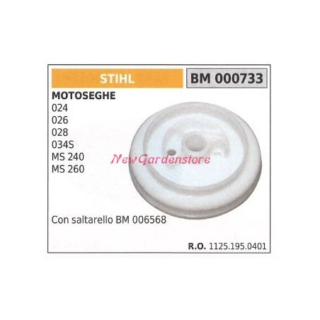 Puleggia messa in moto STIHL motosega 024 026 028 034S 000733 | Newgardenstore.eu