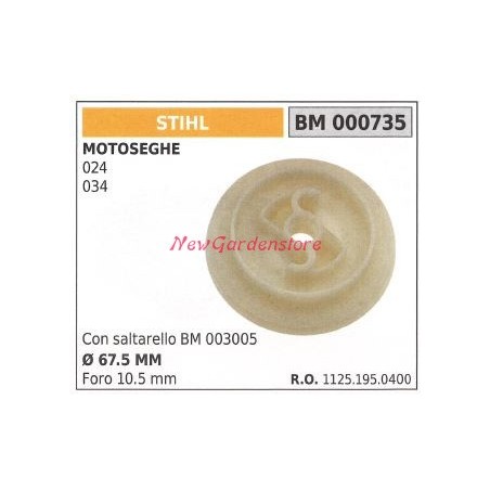 Puleggia messa in moto STIHL motosega 024 034 000735 | Newgardenstore.eu