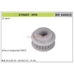 Poulie pour tondeuse à gazon 22 dents KYNAST 040025