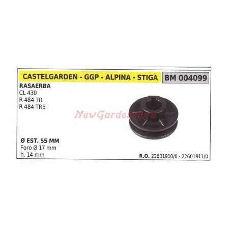 Polea para tractor cortacésped CL 430 R 484TR TRE GGP 004099 | Newgardenstore.eu