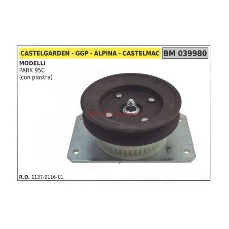 Polea para cortadora de césped PARK 92C con placa ALPINA 039980 | Newgardenstore.eu