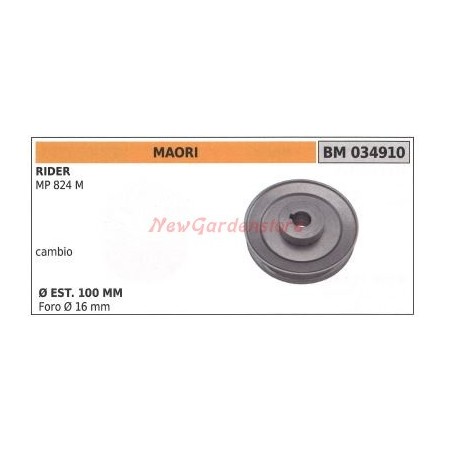 Lawnmower pulley for rider MP 824M MAORI 034910 | Newgardenstore.eu